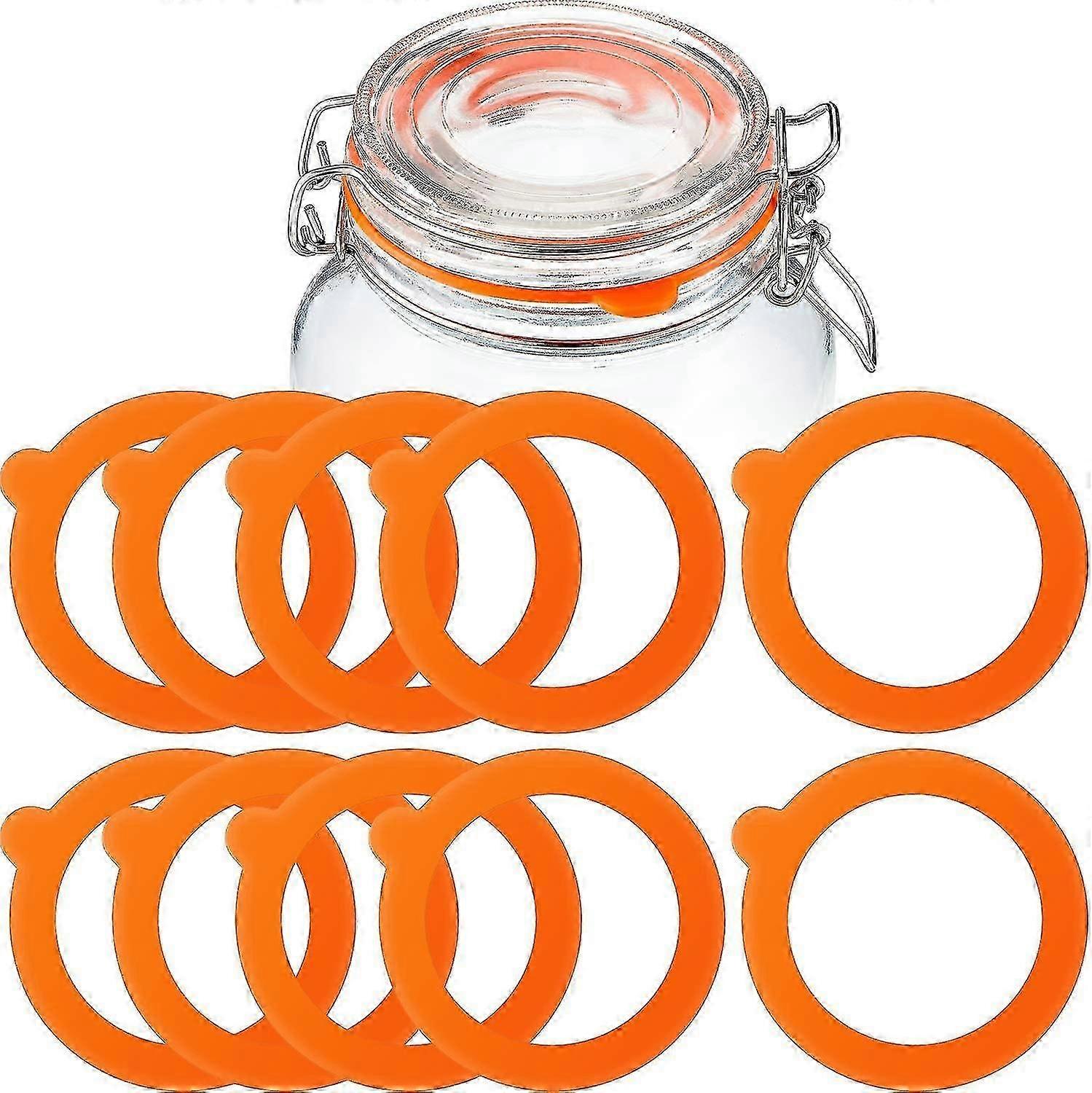 20 Pieces Replacement Silicone Seals - Rubber Jar Seals for Leak-Proof Containers