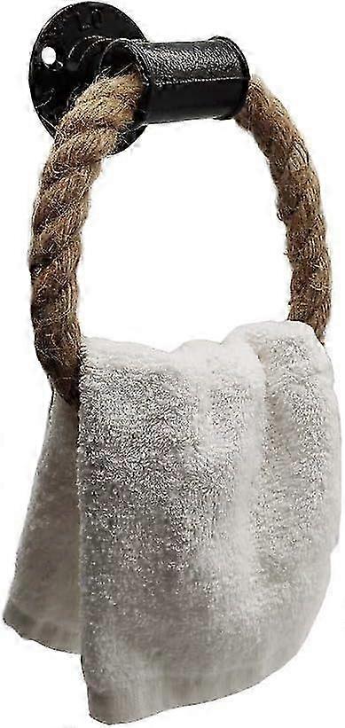 2024 Model Rustic Industrial Pipe Towel Ring Wall-Mounted Bathroom Decor Holder