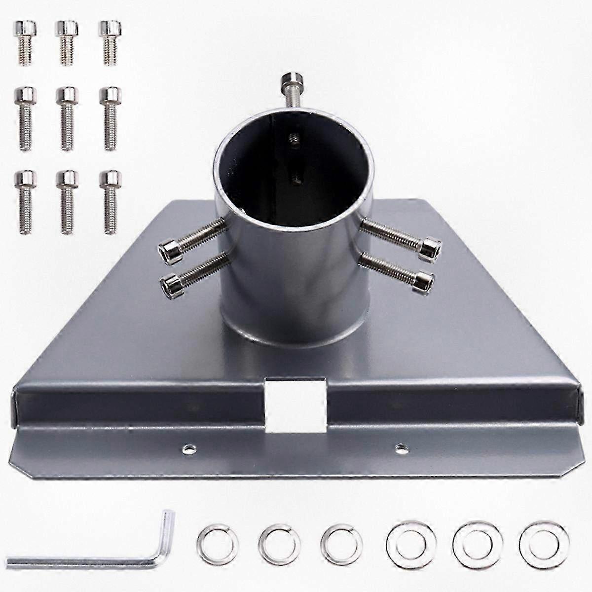 Roof Mount Plate for Pole Base, Wall Mounted Antenna Support, Satellite Pipe Adapter Stand
