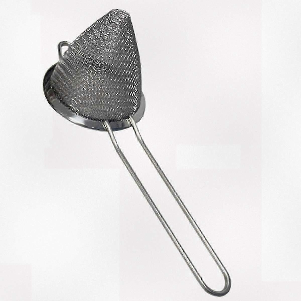 Fine Mesh Double Layer Deep Bottom Cocktail Strainer Triangular Cone Powder Sieve Colander