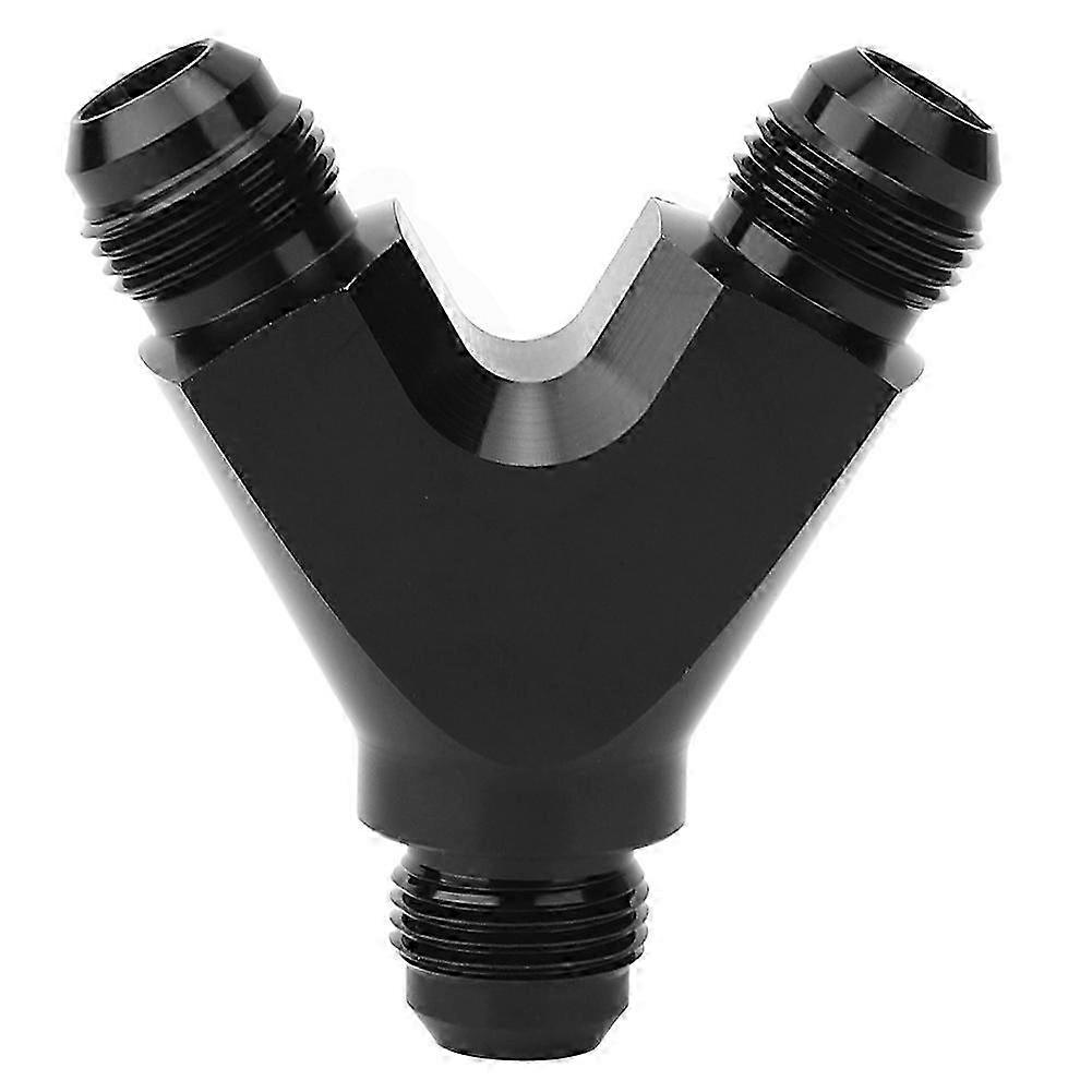Aluminum AN6 Y Type 3-Way Fitting Adapter Black