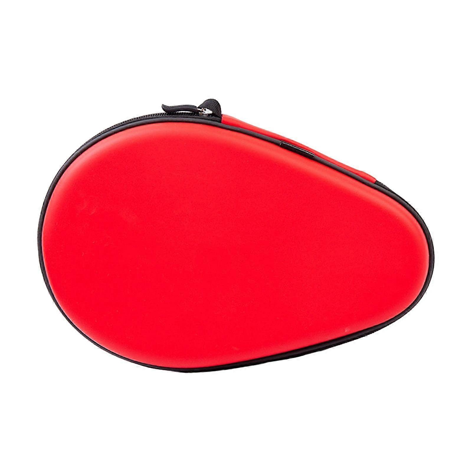 Table Tennis Racket Bag Ping Pong Paddle Pocket for Travel Competition, Red