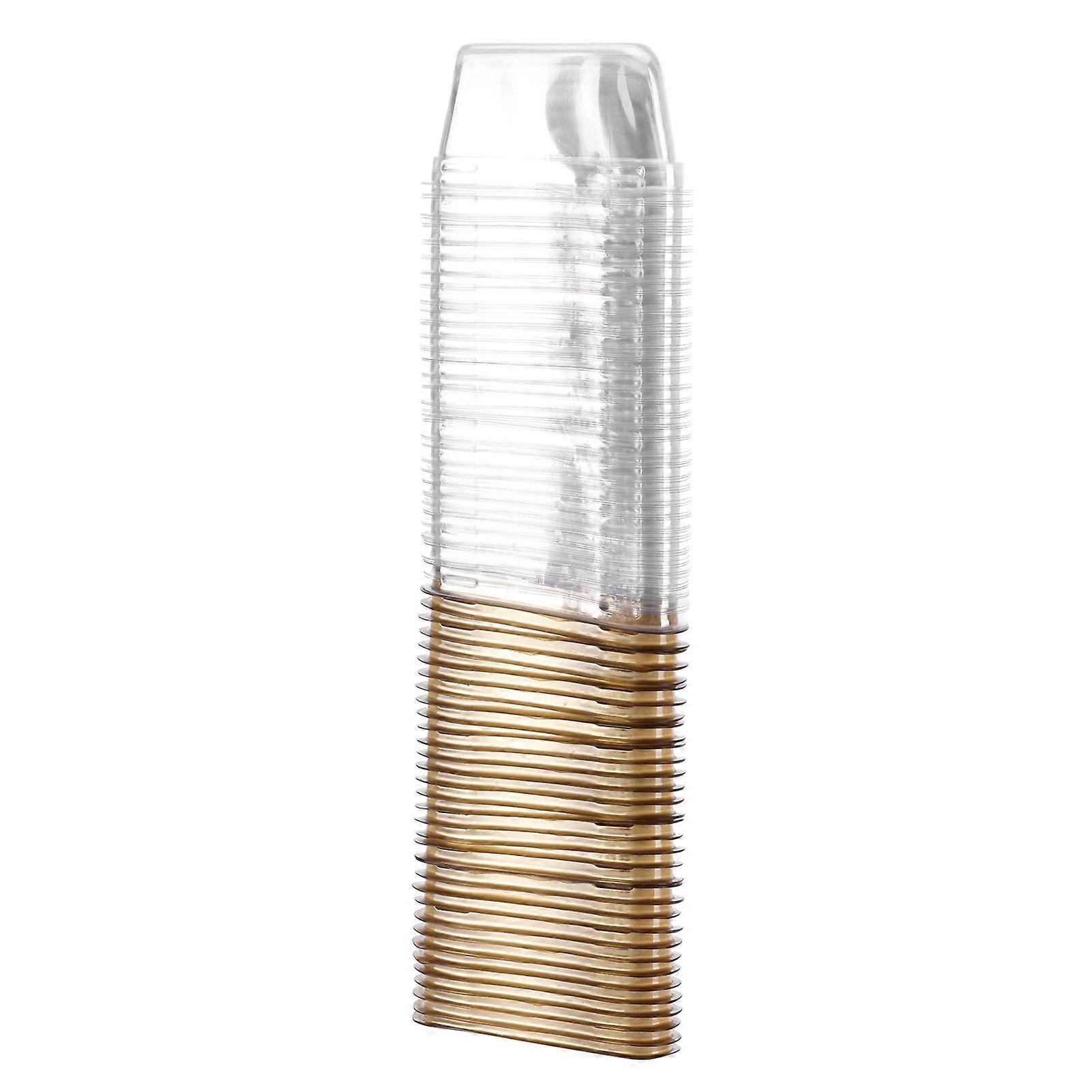 100 Pcs Plastic Cake Box, Triangular Container for Pastry and Desserts