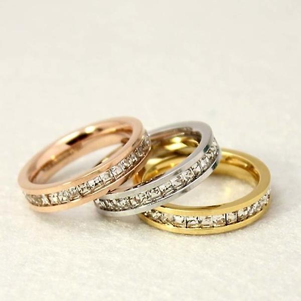 خاتم خطوبة من التيتانيوم من الستانلس ستيل [ذهبي]