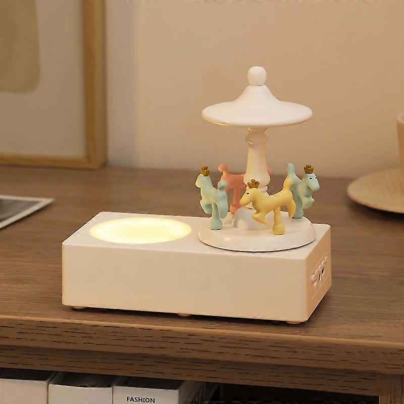 Carousel Shape Night Light Cute Wireless Bluetooth Speaker