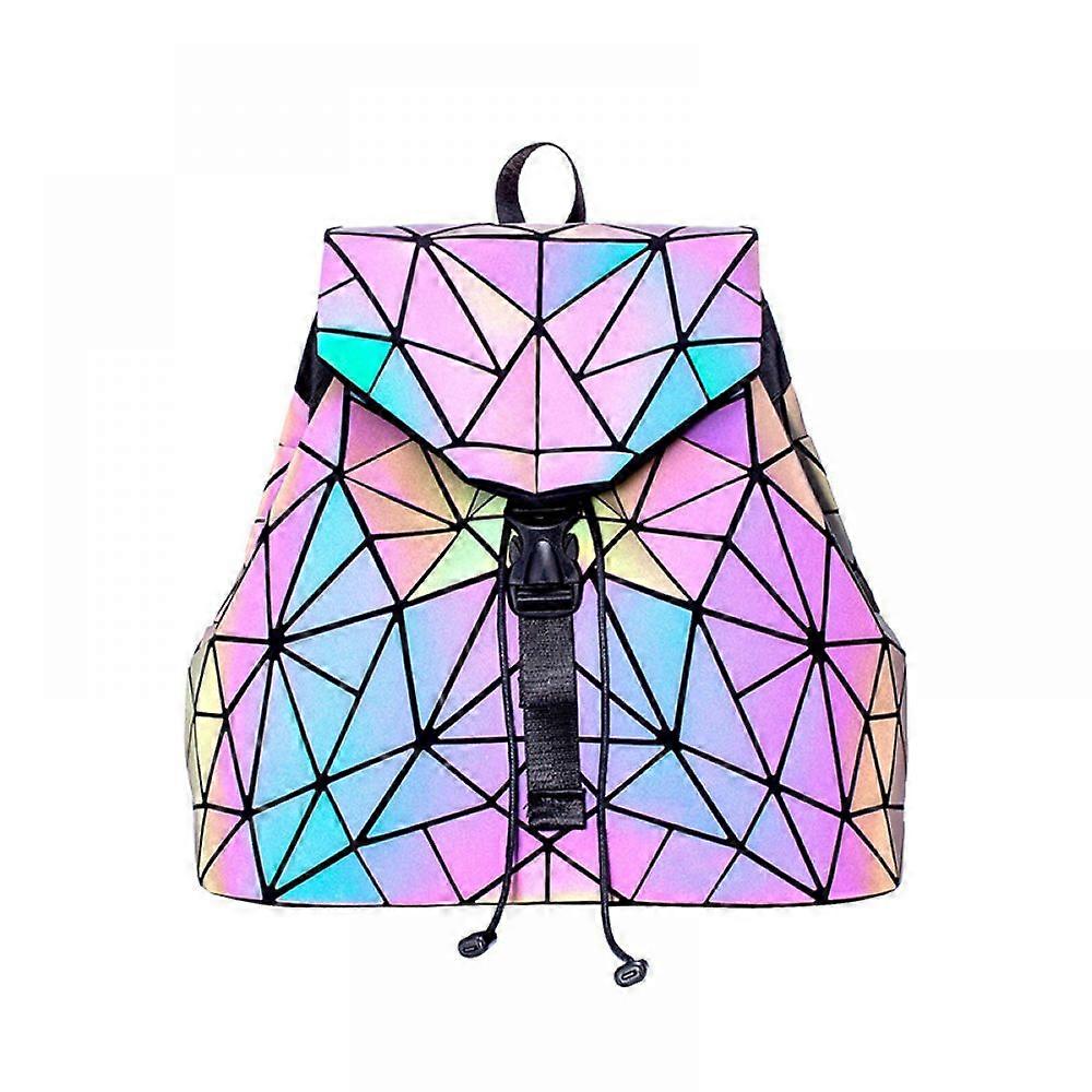 Geometric Holographic Iridescent Backpack