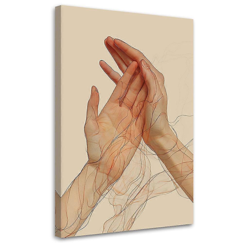 Lienzo, Manos de abstracción minimalista - 60x90