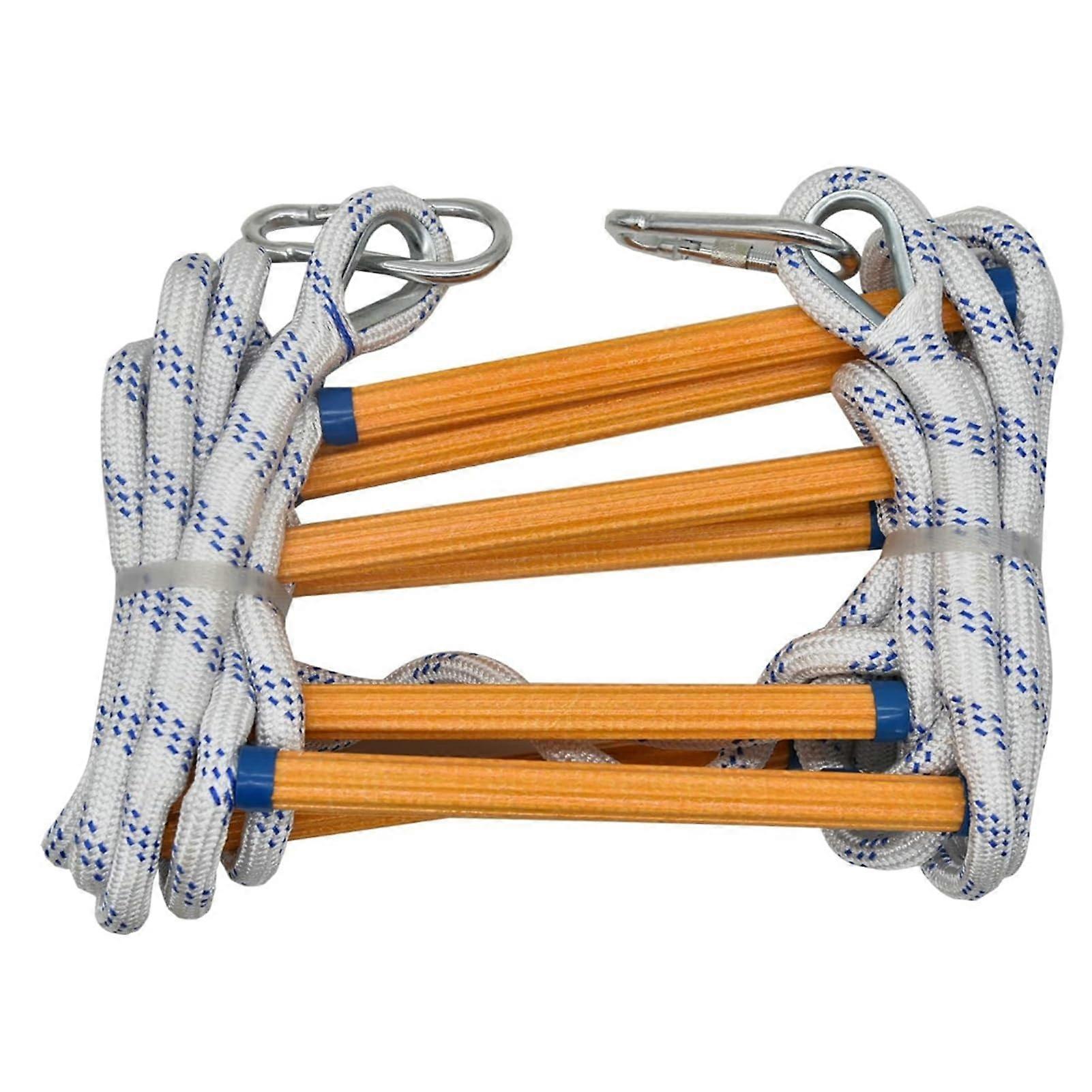 Emergency Fire Escape Ladder Rope Escape Ladder Hook with and and Adults Reusable for Kids(10FT/3M)