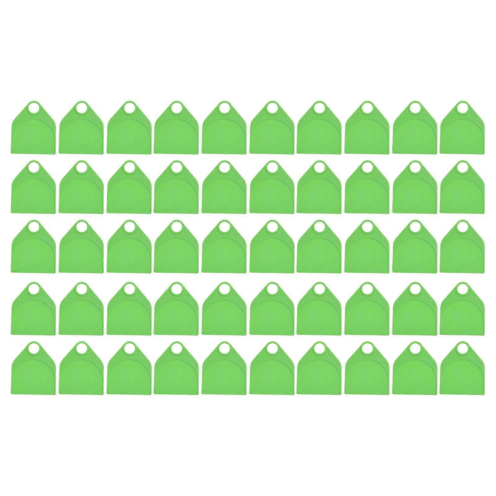 50PCS Livestock Identification Blank Tags Reusable TPU Animal Neck Hanging Tag Labels for Farm Management
