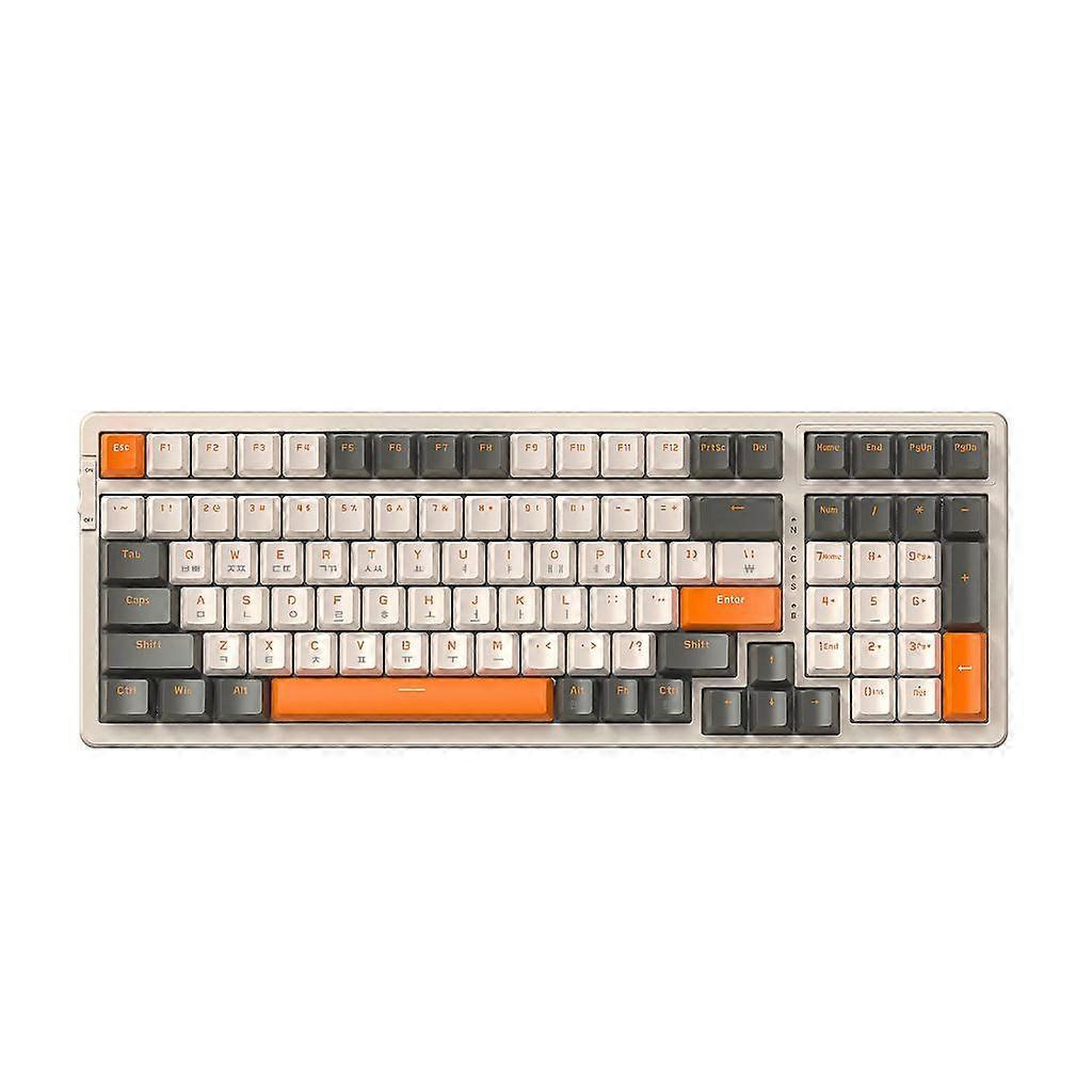 Mechanical Keyboard Ergonomic Korean Layout BT5.0 Wireless 2 Modes Red Axis