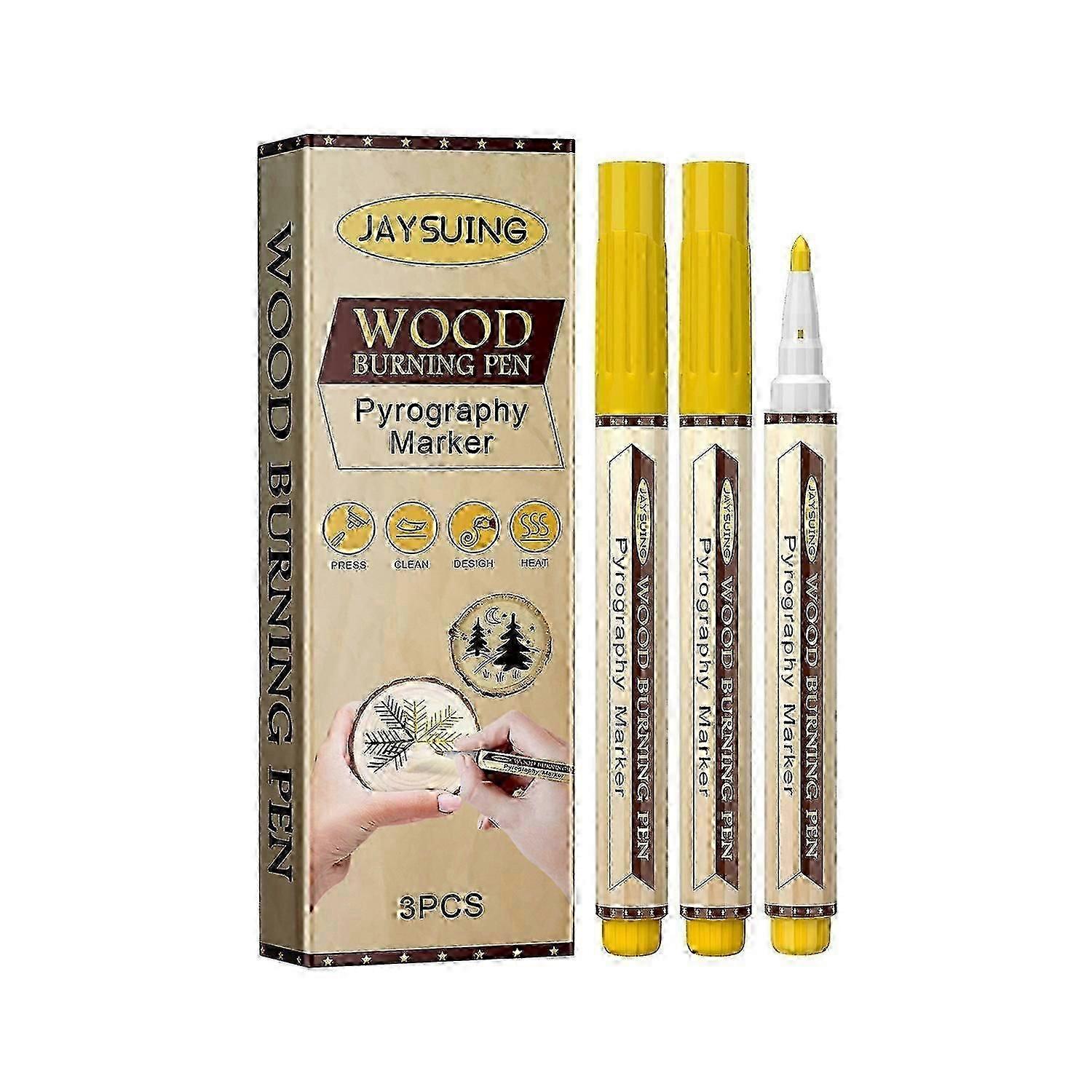 Jaysuing Combustion Marker, Wood Branded Coasters Cutting Board Handmade Diy Design Burning Pyrograp