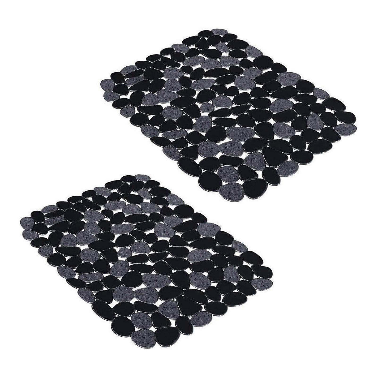 2pcs Dish Drying Mat Kitchen Countertop Sink Protector Pad Grid Accessories PVC Soft Sink Bottom Protector Tableware Pad
