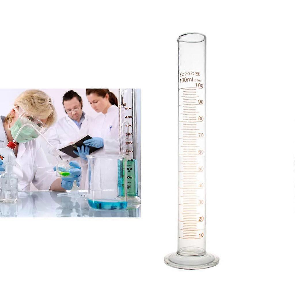 Szklany cylinder z podziałką Gruby szklany cylinder pomiarowy Chemiczny pomiar domowy Okrągła podstawa / pojedyncza skala metryczna