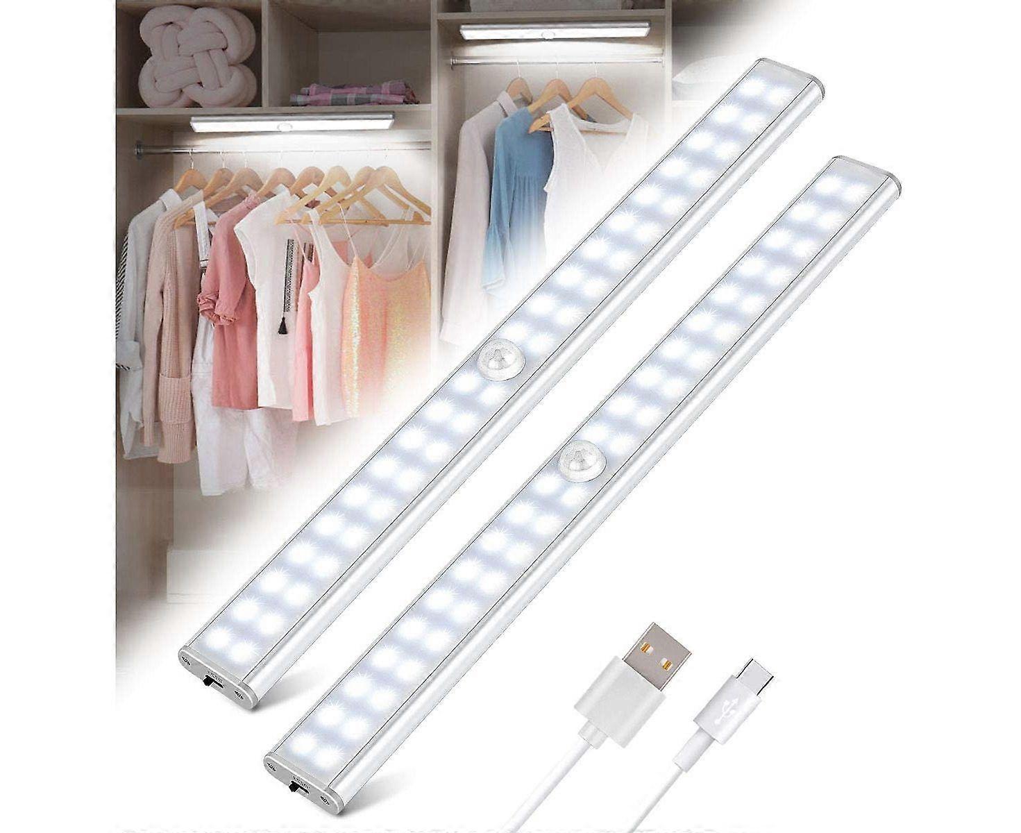 40 LED Wireless Closet Light - USB Rechargeable, Magnetic, Motion Sensor, 4 Modes for Easy Installation & Energy Saving