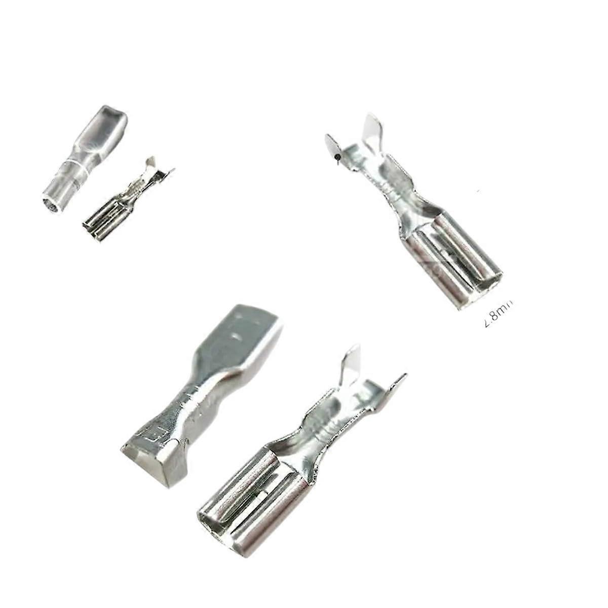 4.8Mm 2P 2.8Mm 4.8Mm 6.3Mm 16A Switch Wire Connectors Terminals Crimp Spade Terminals with Transparent Insulating Sleeves Plug Spring
