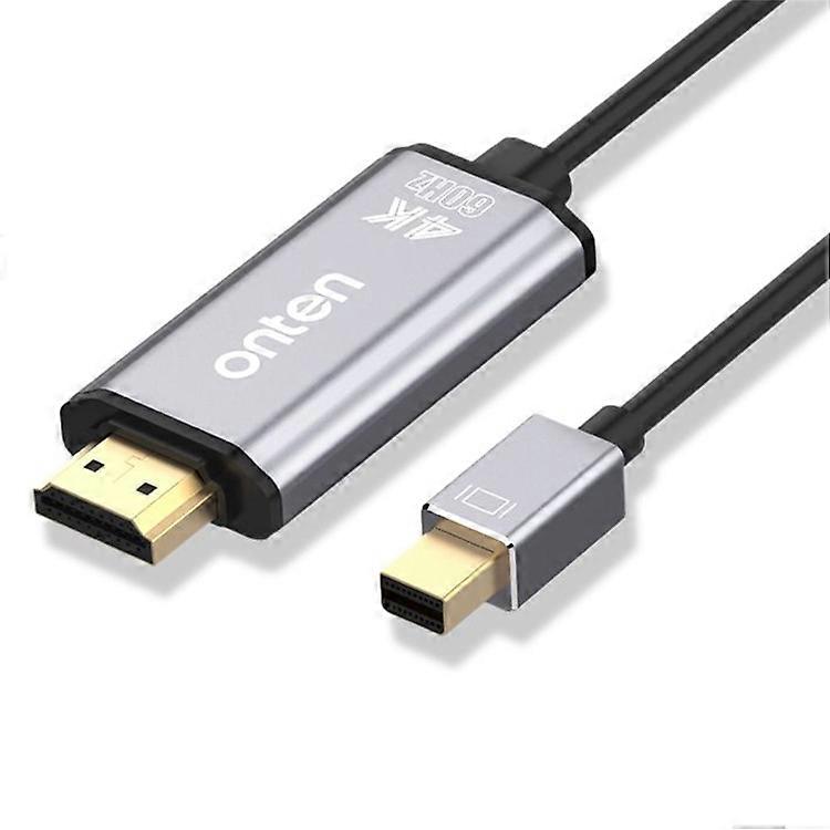 ONTEN 5130B 1.8m Plug and Play 4K 60Hz Mini DP to HDMI Adapter Cable for Monitor Projector