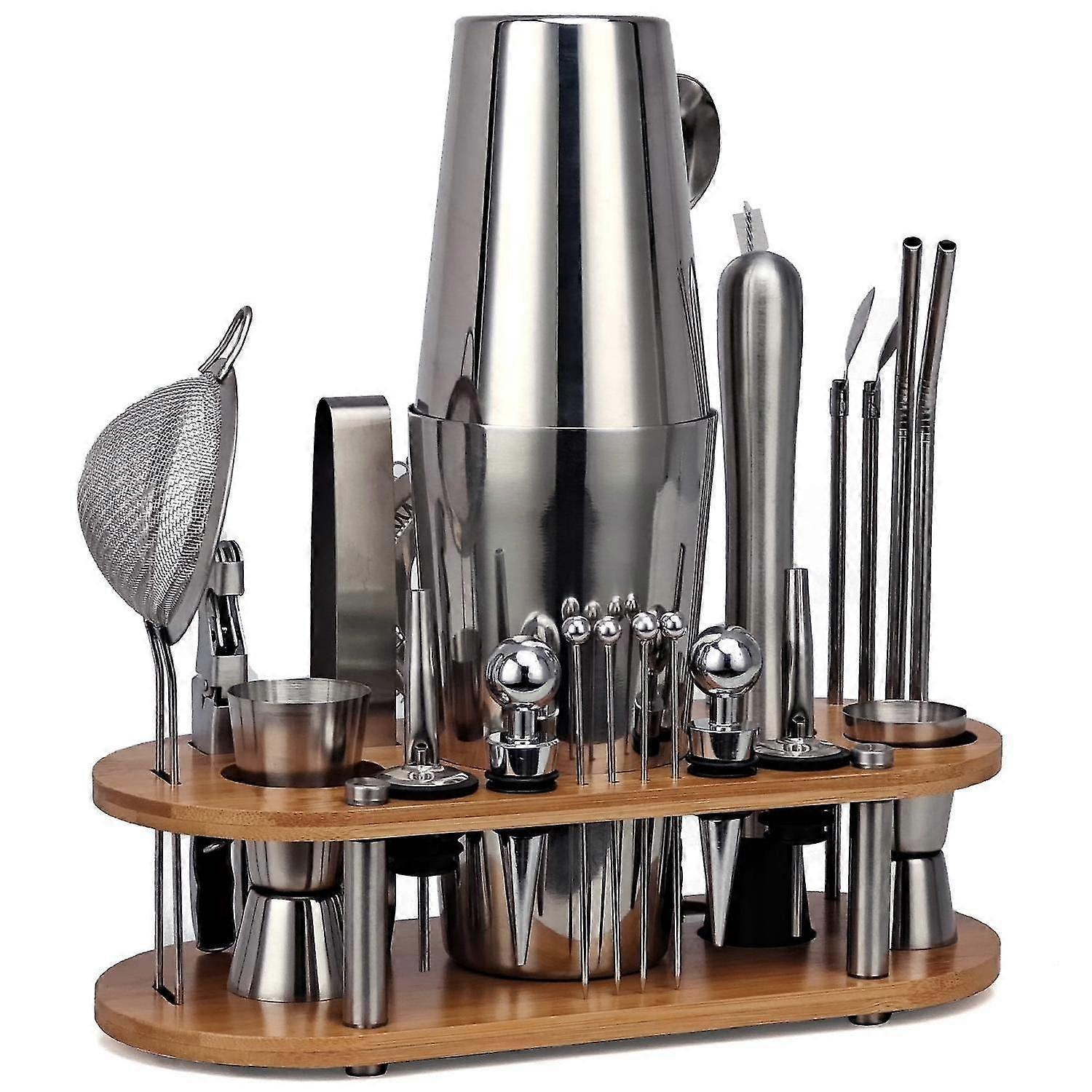 Stainless Steel Removable Cocktail Shaker Cocktail Tool Set 23 Piece Boston