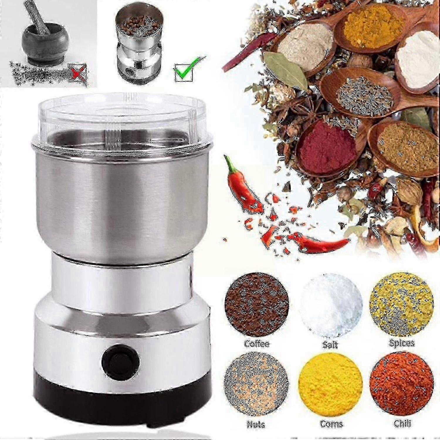 150W Electric Coffee Grinder for Beans Nuts Spices Kitchen Multifunctional