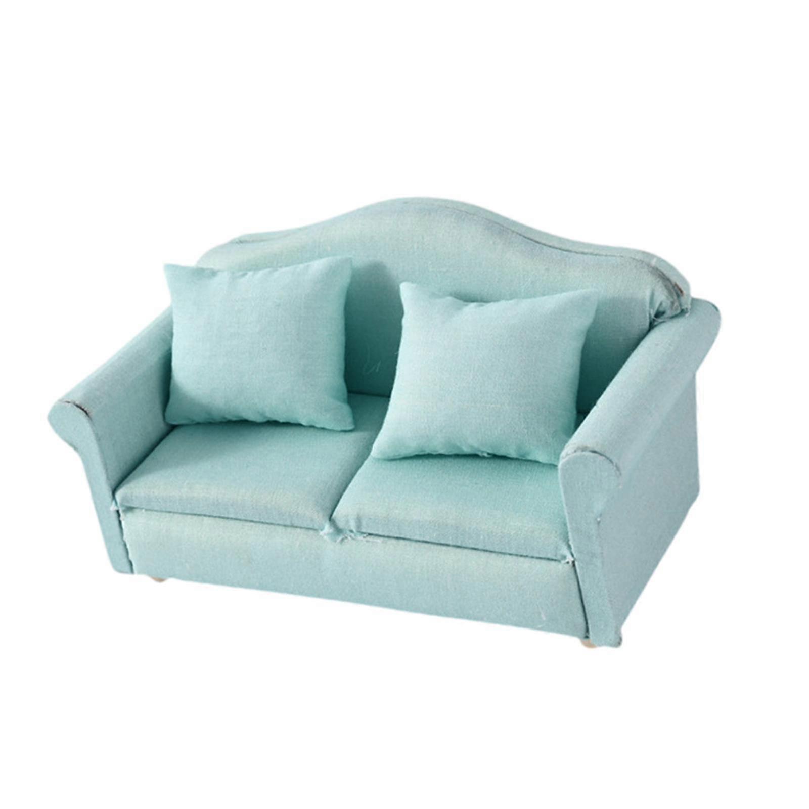 Doll House Sofa 1/12 Creative Mini Classic Bedroom Micro Scene Realistic