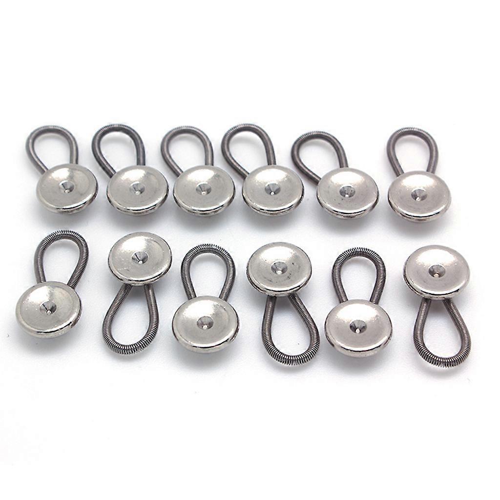 12 Pcs Collar Extension Button Expanding Length Buckle Pants Neck Shirt Collar Adjustable Elasticity & Extension Button