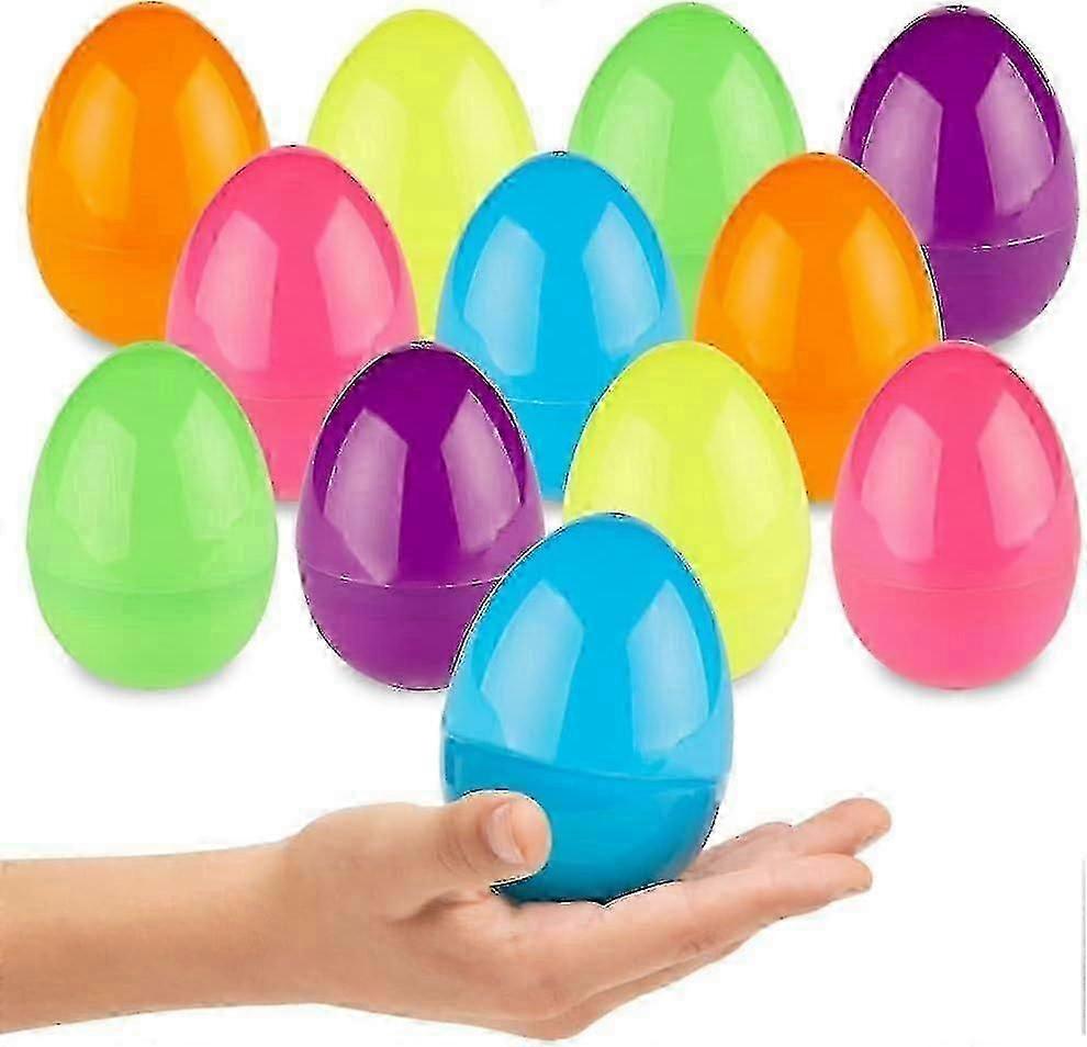 Plastic Easter Eggs To Fill For Egg Hunt Eggs, Easter Basket Stuffers For Easter Hunt With 5 Brush