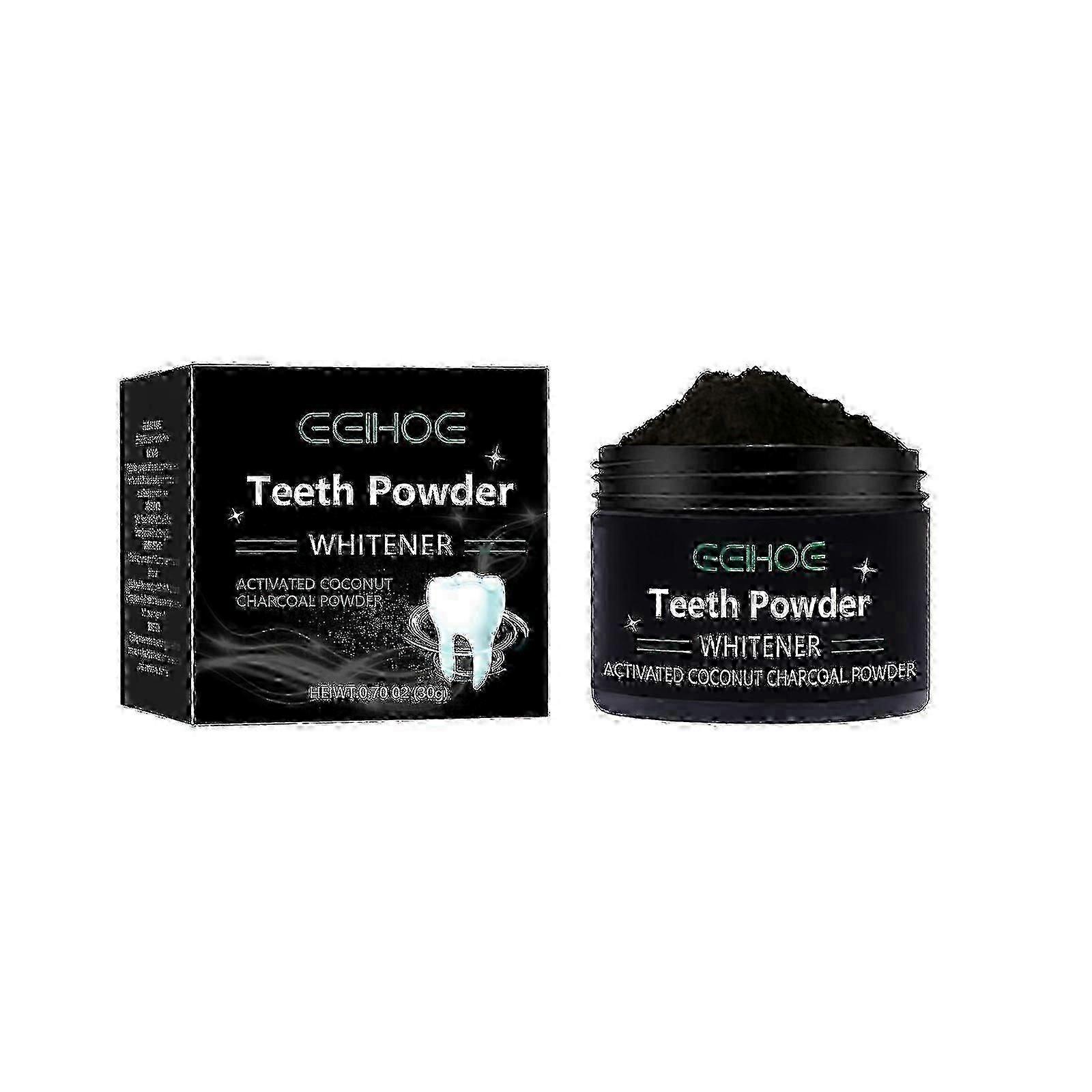 Poudre de blanchiment des dents, traitement de nettoyage buccal pour améliorer les taches jaunes Poudre blanche d’haleine fraîche