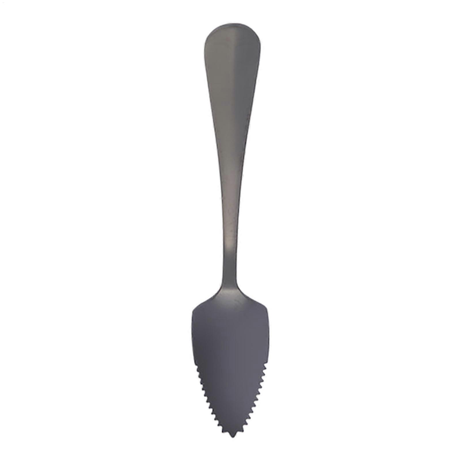 Grapefruit Utensils Stainless Steel Citrus Spoon with Serrated Edge for Kiwi Dessert and Citrus Fruits Black
