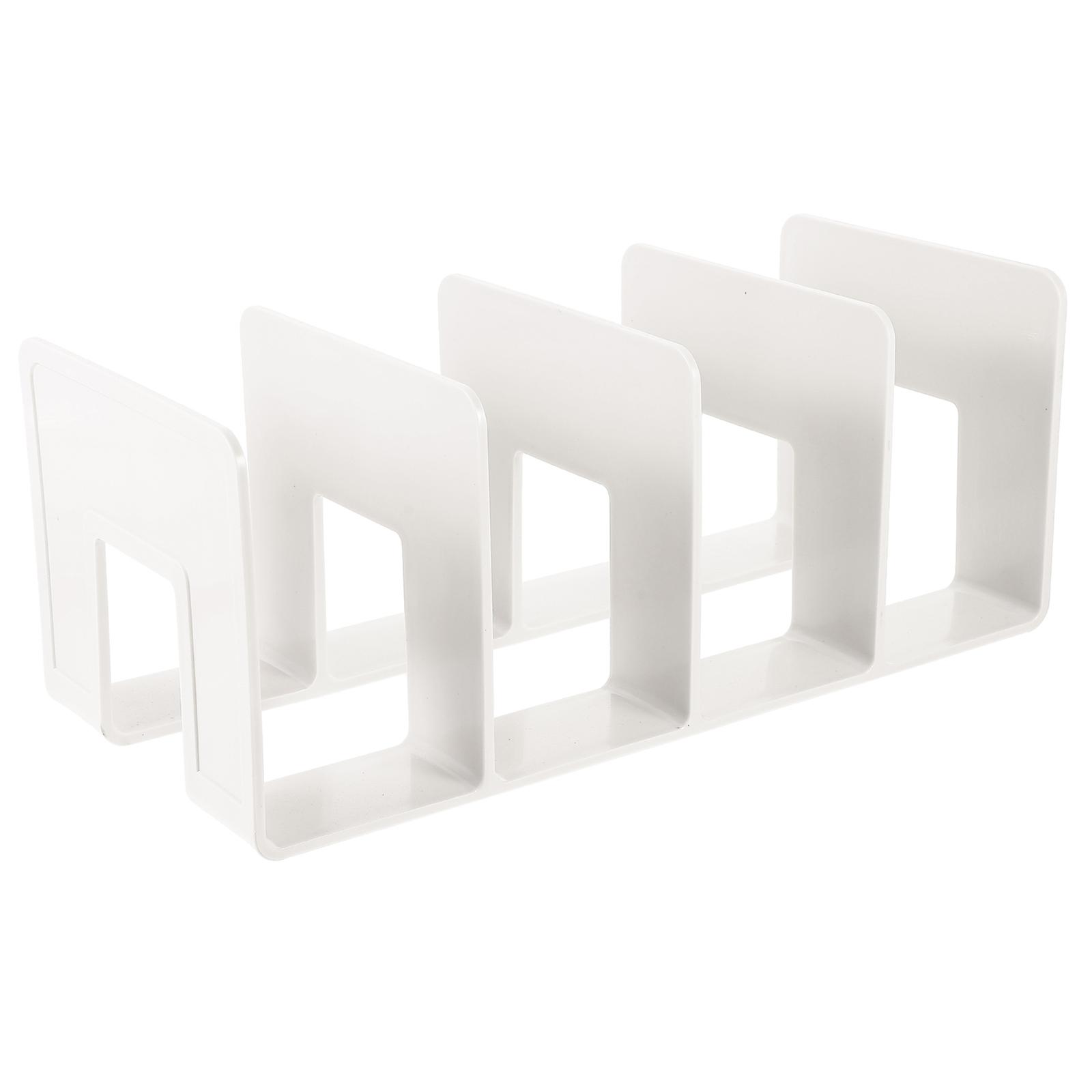 Acrylic Desktop Bookend File Organizer Storage Rack for Office, Home, School – Practical, Easy to Assemble Document Storage Solution