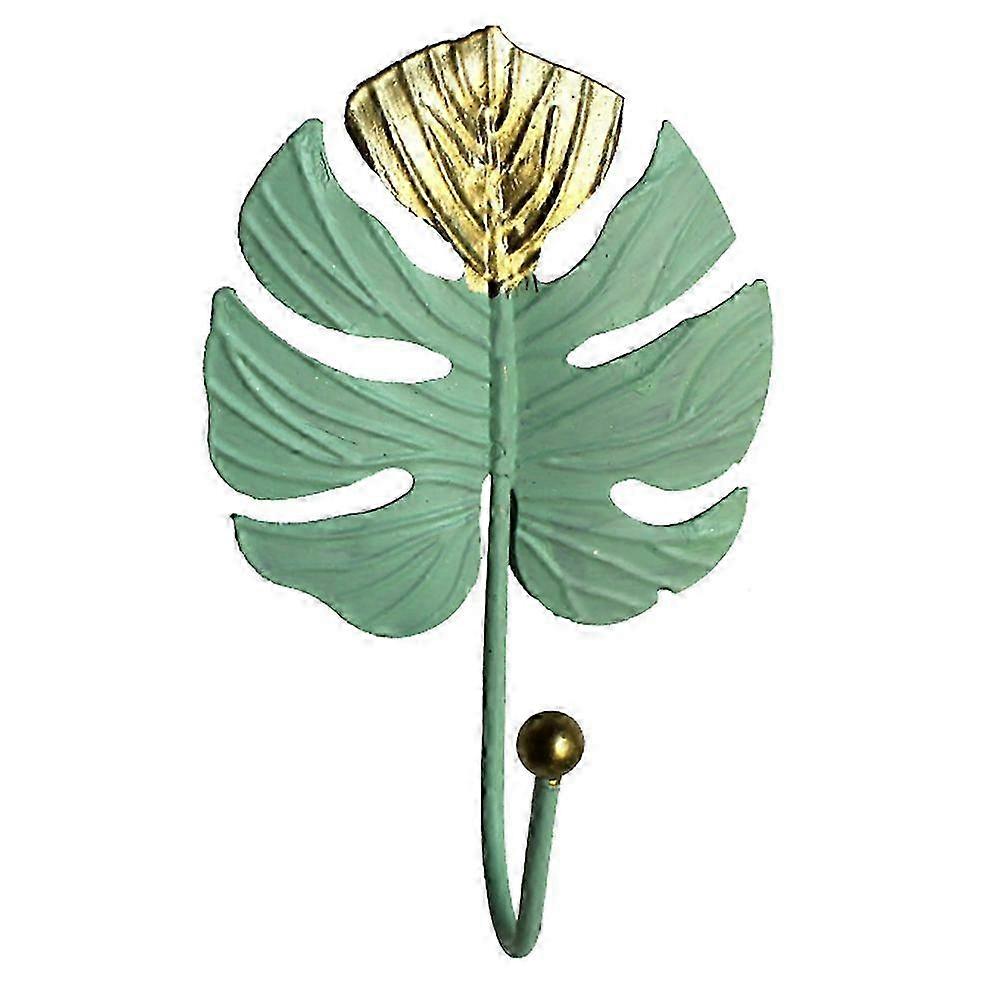 1pc Mini Leaf Shape Hook Wall Hook Clothes Hook Wall Hook for Home Green