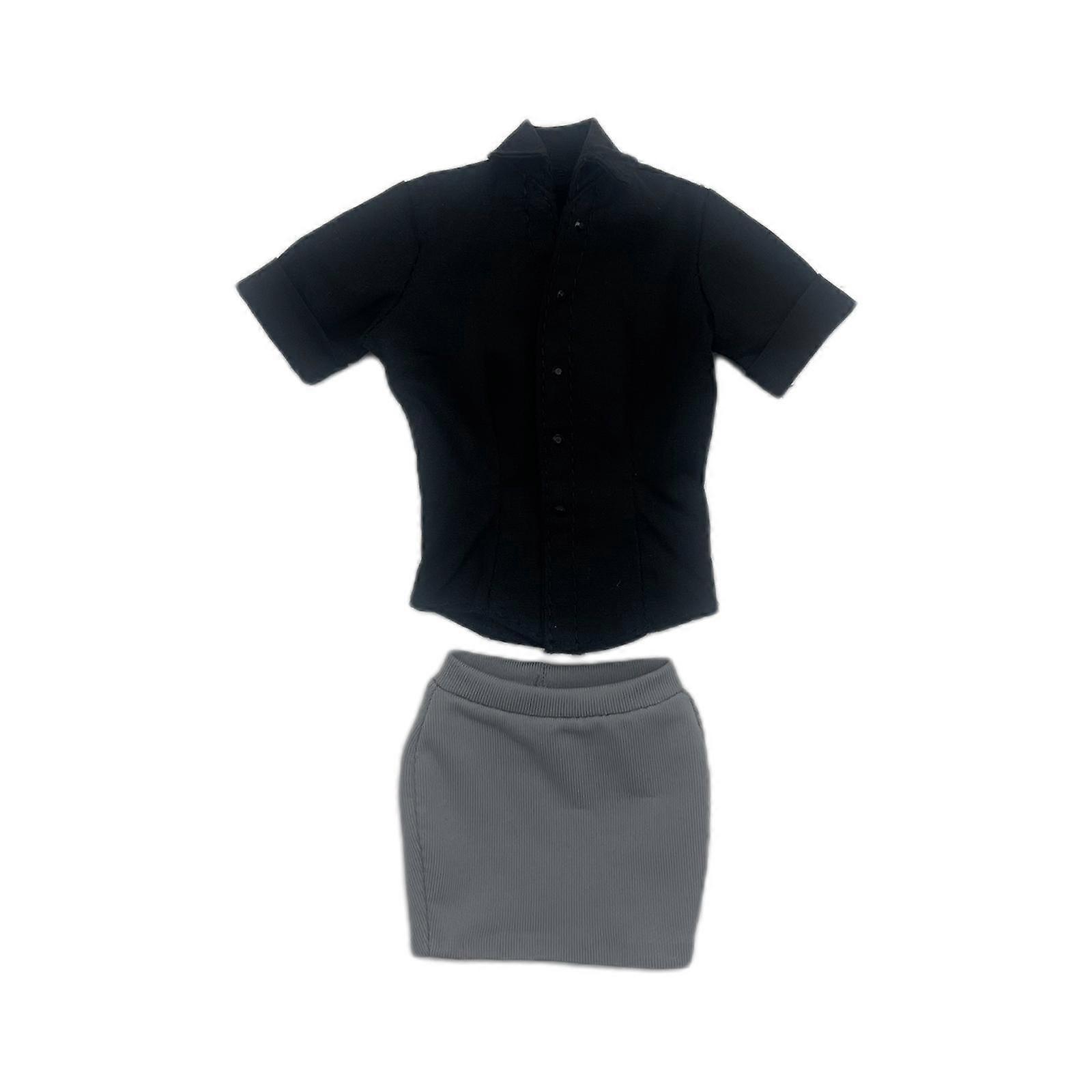 Conjunto de camiseta e saia para figuras de ação femininas de 30 cm (12 polegadas) e bonecas de 30 cm (12 polegadas).