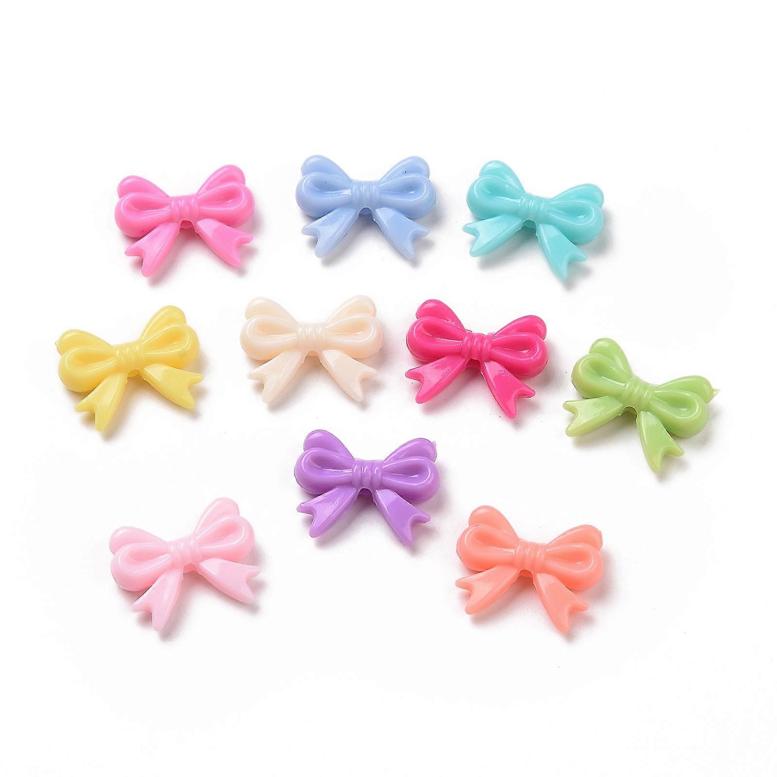 100pcs Transparent Acrylic Beads Craft Beads Mixed Color, Mixed Color