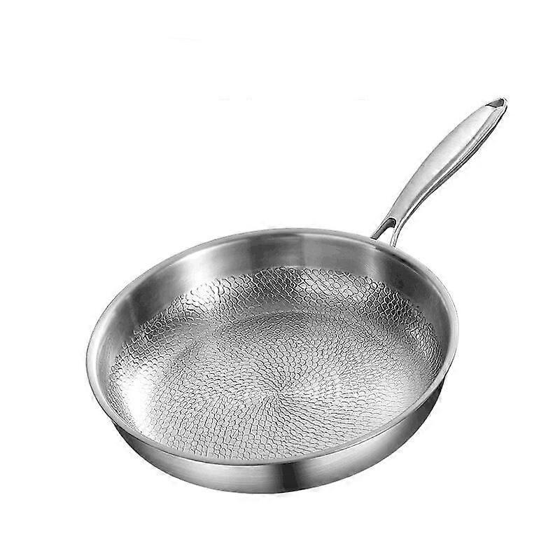 Titanium Alloy Frying Pan Uncoated Fish Scale Hammer Pattern Non Stick Pan Household Steak Frying Pan Kitchen Cookware
