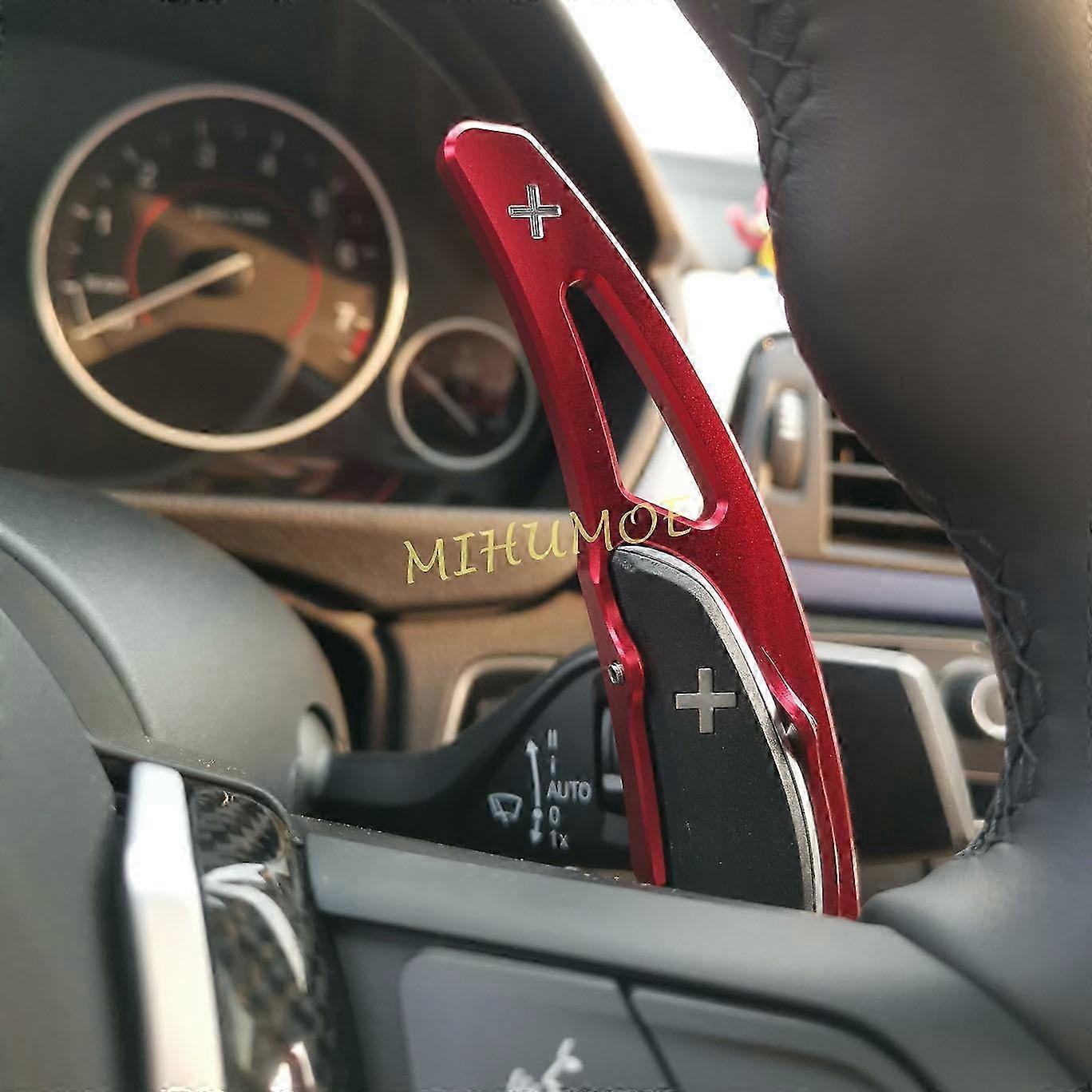 Aluminum Steering Wheel Gear Shift Paddle Shifter Extension Compatible with Certain Brands Red Design for Enhanced Performance