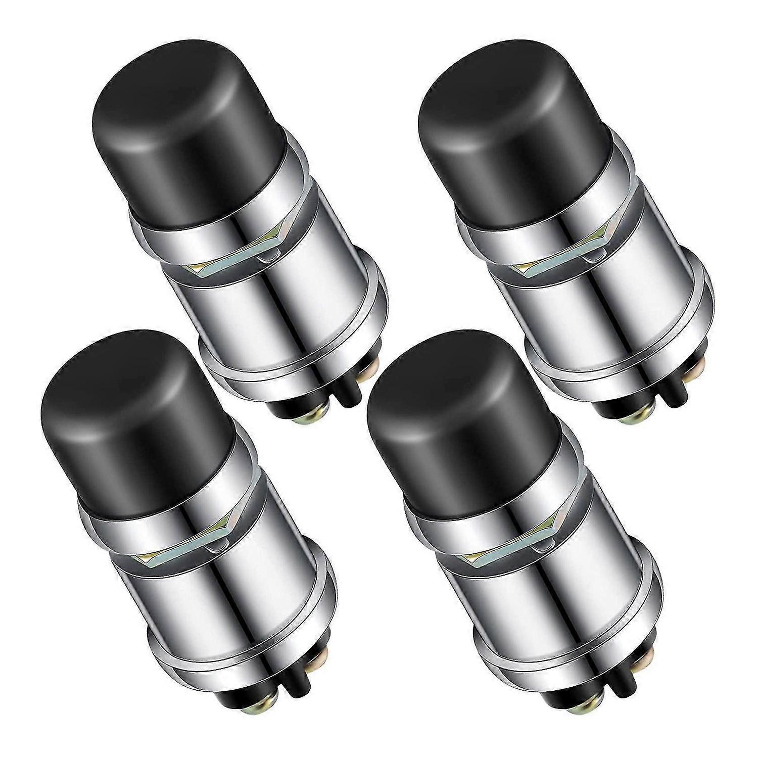 4 Pcs Engine Start Push Button Momentary Start Switch 12V / 24V Weatherproof Push Button Start Swit