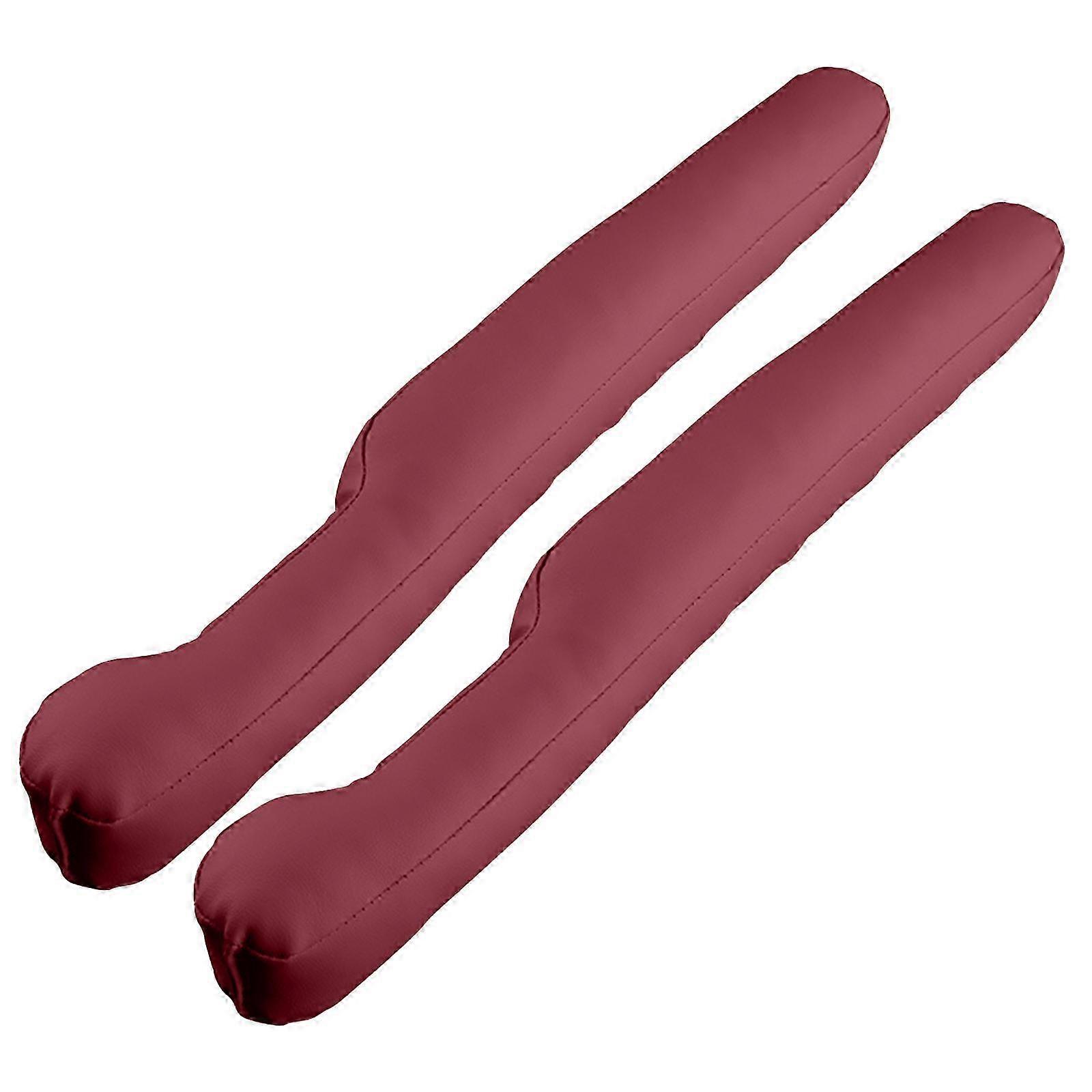 Universal Leather Car Seat Gap Organizer - 2 Pack, Wine Red