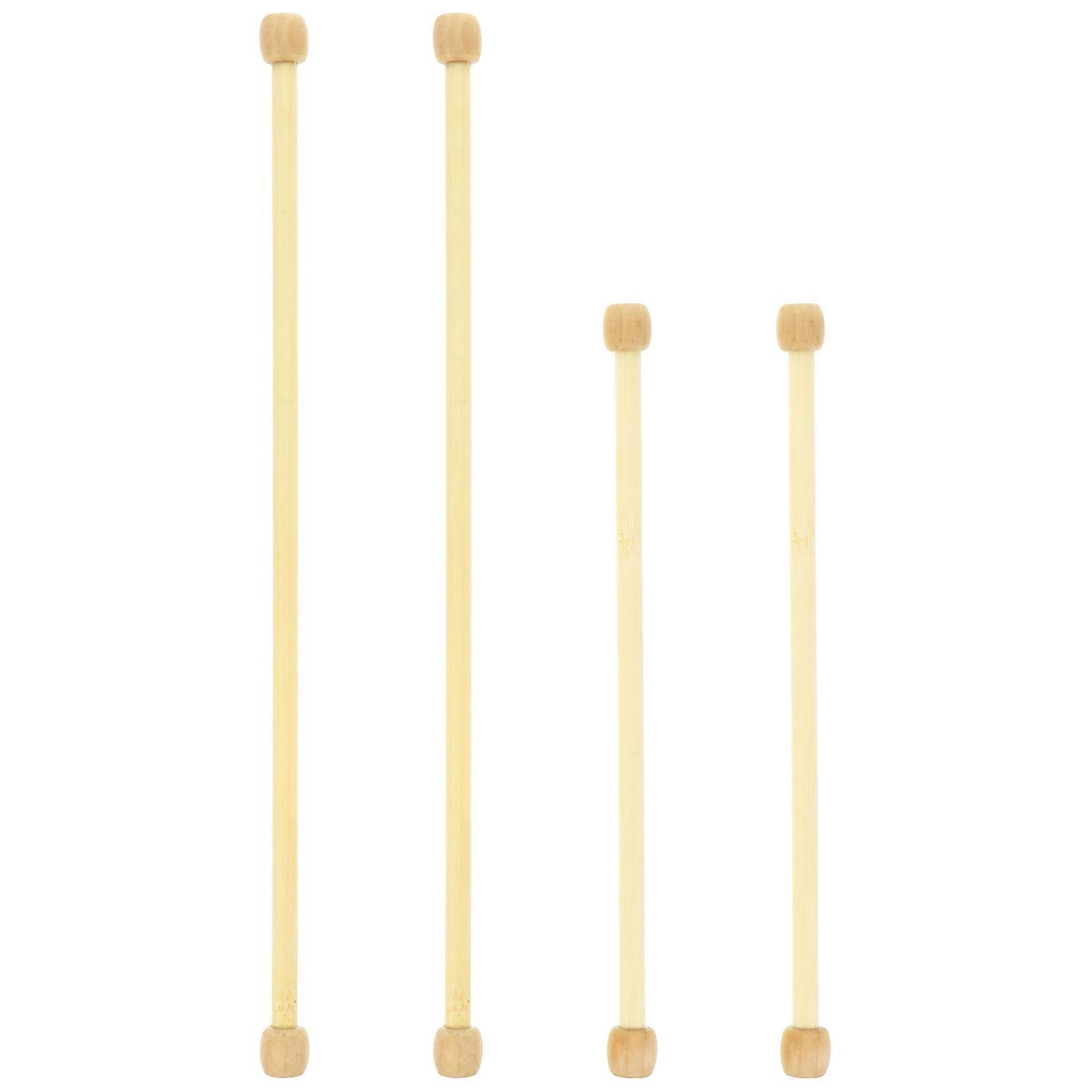 Bamboo Tapestry Poles Set of 4 Horizontal Rods for Banners Flags Handicrafts Woven Accessories Knitting Loom Weaving Tools for Beginners and