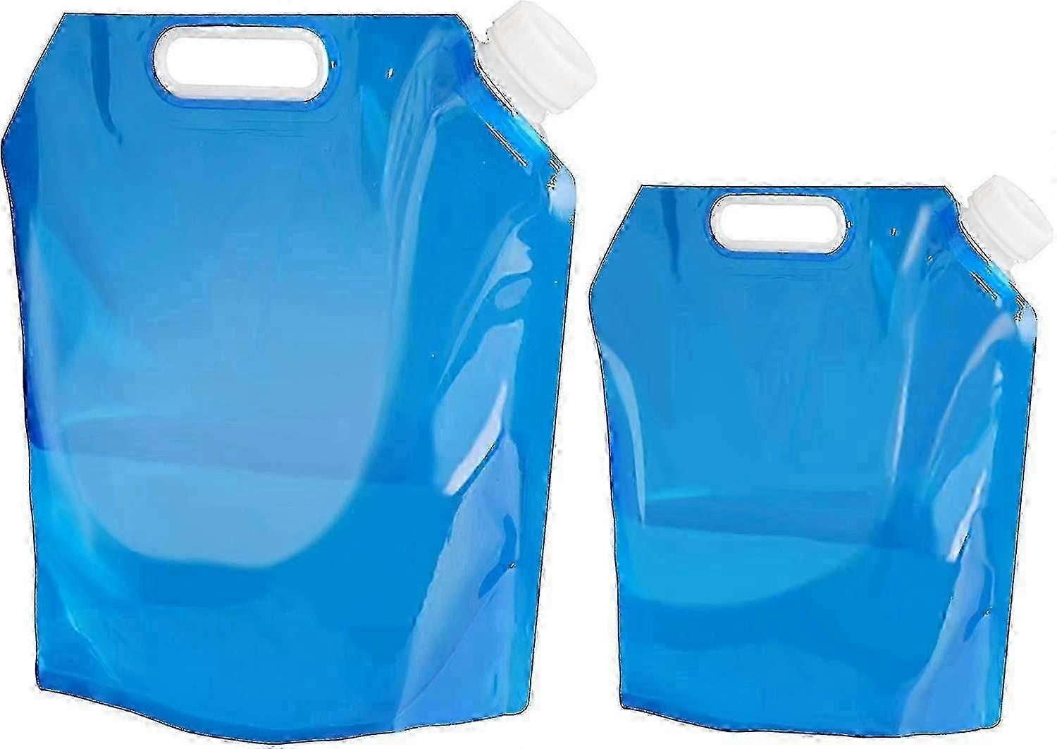 2er Pack 5L / 10L Faltbarer Wasserträger, tragbarer Outdoor-Wassersack LH-1