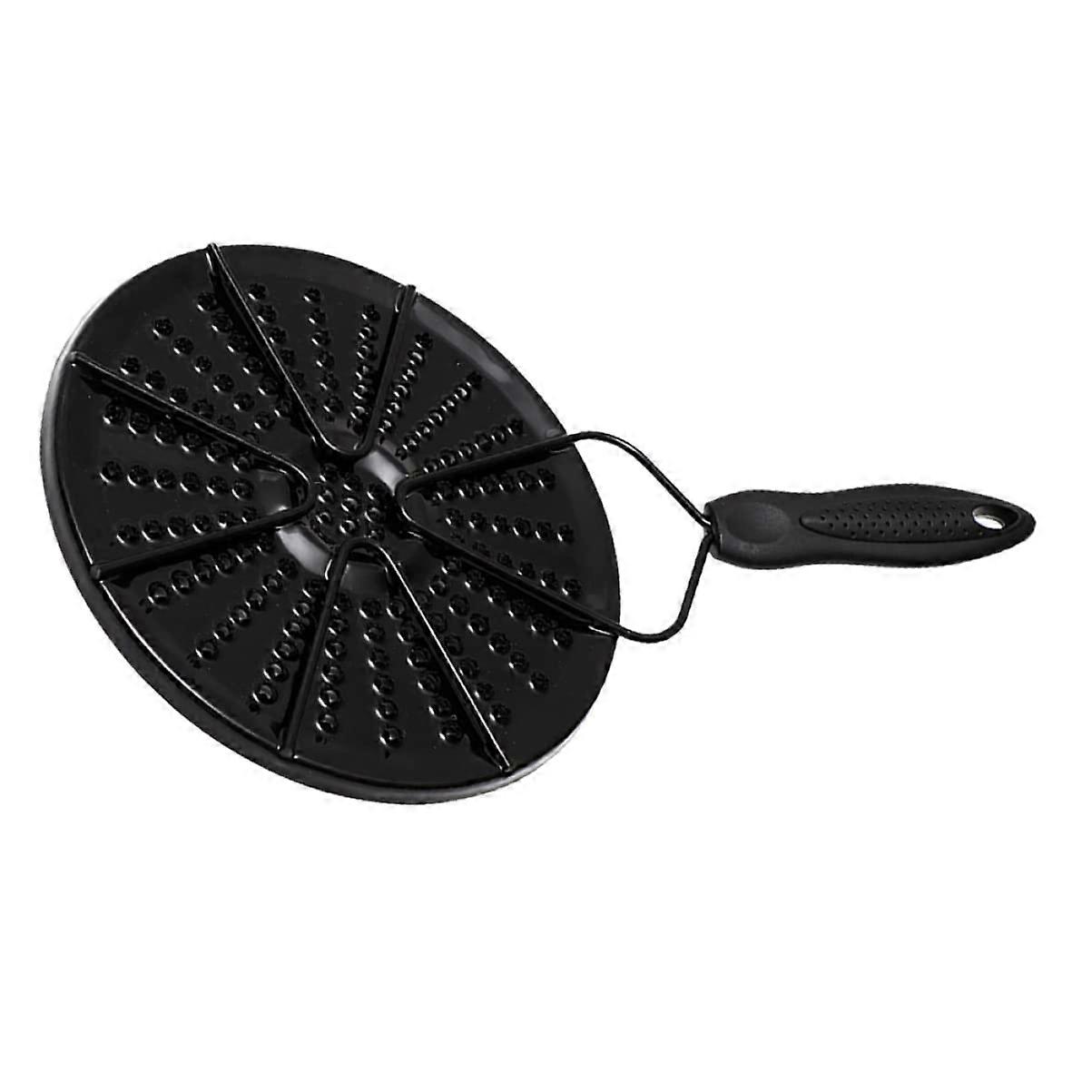 Flame Mat Pot Plate Covers for Gas and Electric Stoves, Black Iron Simmer Diffuser with Handle, Rack Style Kitchen Accessory