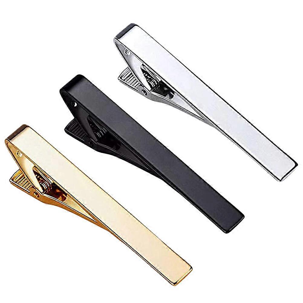 Regular Ties Necktie Clip 3Pcs Copper Assorted Color Versatile Matching for Men Tie Clip Bar