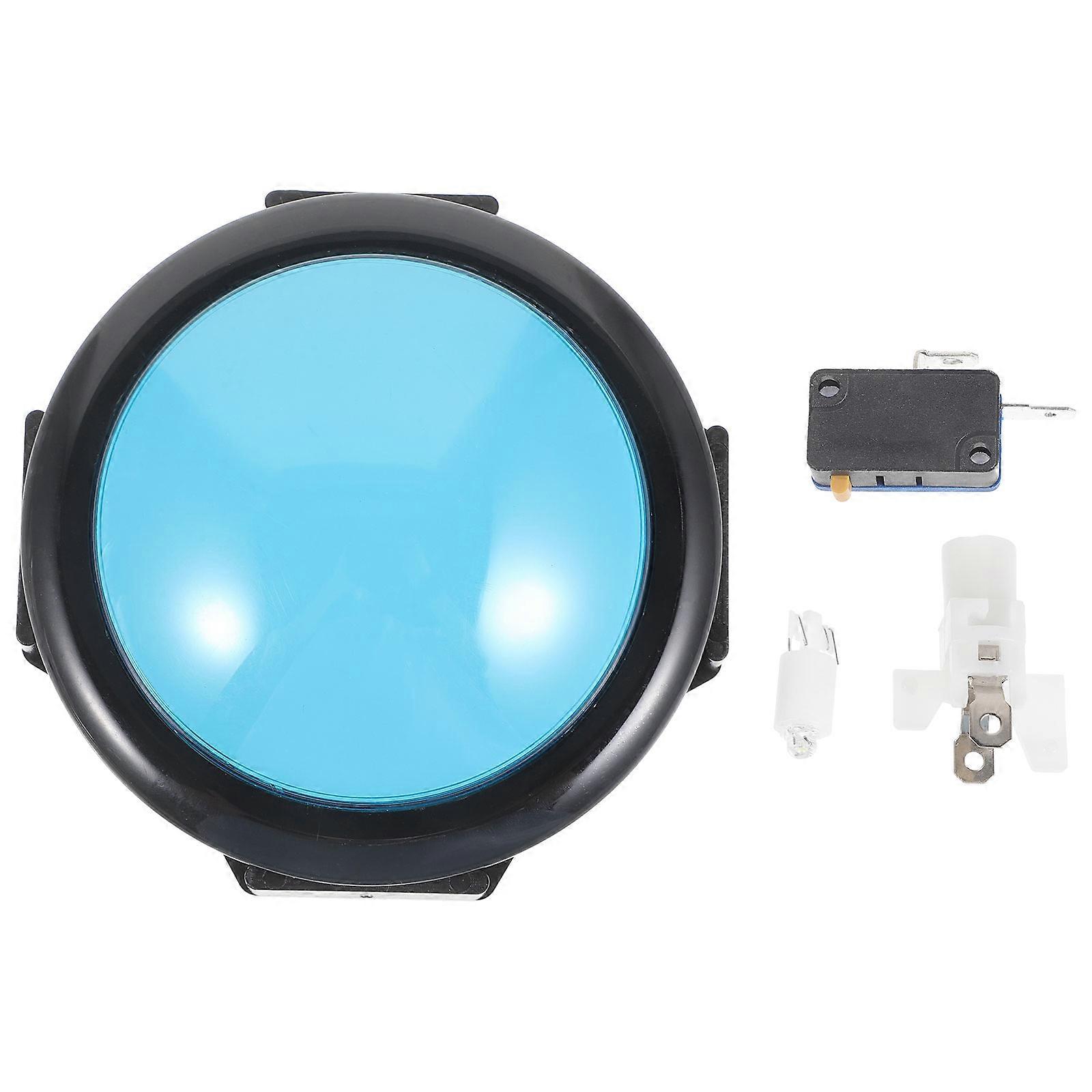Game Button LED Round Push Switch for Game Machines, Durable, Funny, for Parties Offices Competitions, Easy Operate Sturdy Design Base