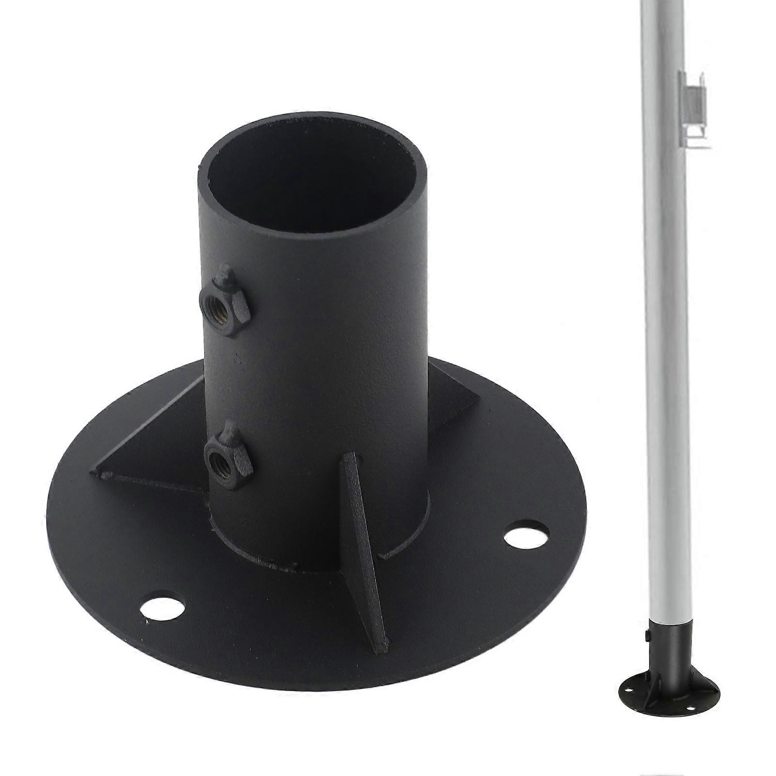 Chain Link Fence Pole Floor Flange Base Flange Heavy Solid Fence Post Concrete Mount for Holding Fence Mailbox Flag Round Posts 52mm / 2.0in