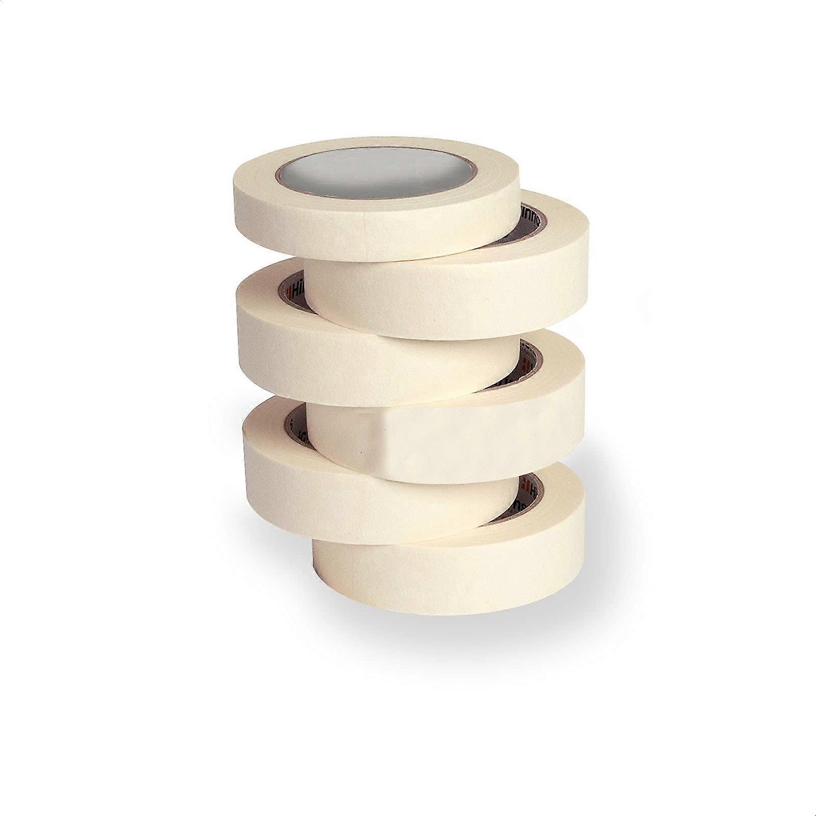 Painter's Masking Tape 1.8 cm Wide | 35 m Beige Tape for Painting, Varnishing, and Crafts | 6 Rolls Durable Adhesive