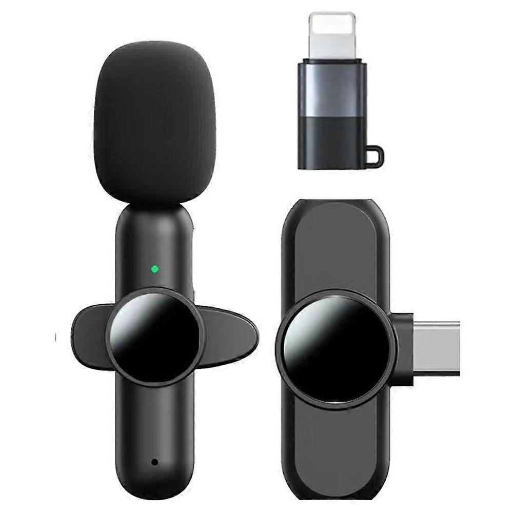 K3 Mini Wireless Lavalier Microphone Noise Reduction Mic with Type-C Receiver iP Converter