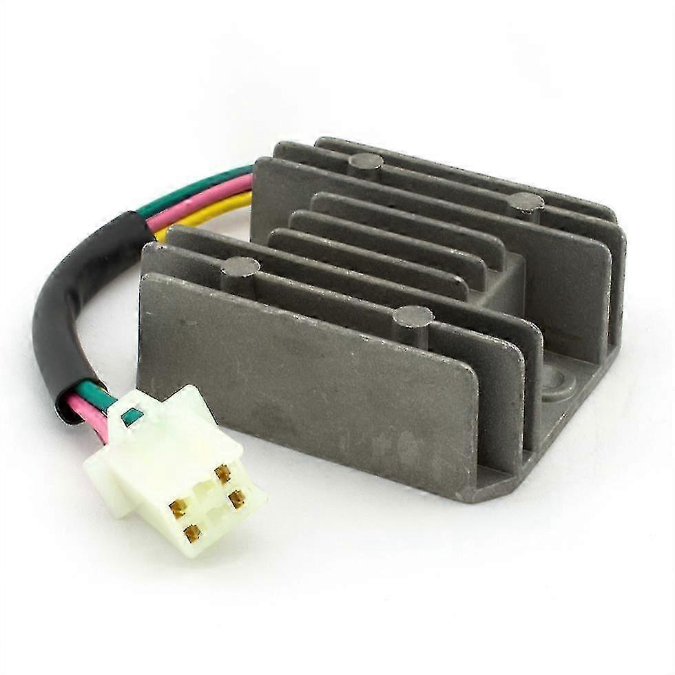 Universal 4 Wire Full Wave Black Motorcycle Regulator Rectifier for 12v DC Bikes Compatible with Certain Brands