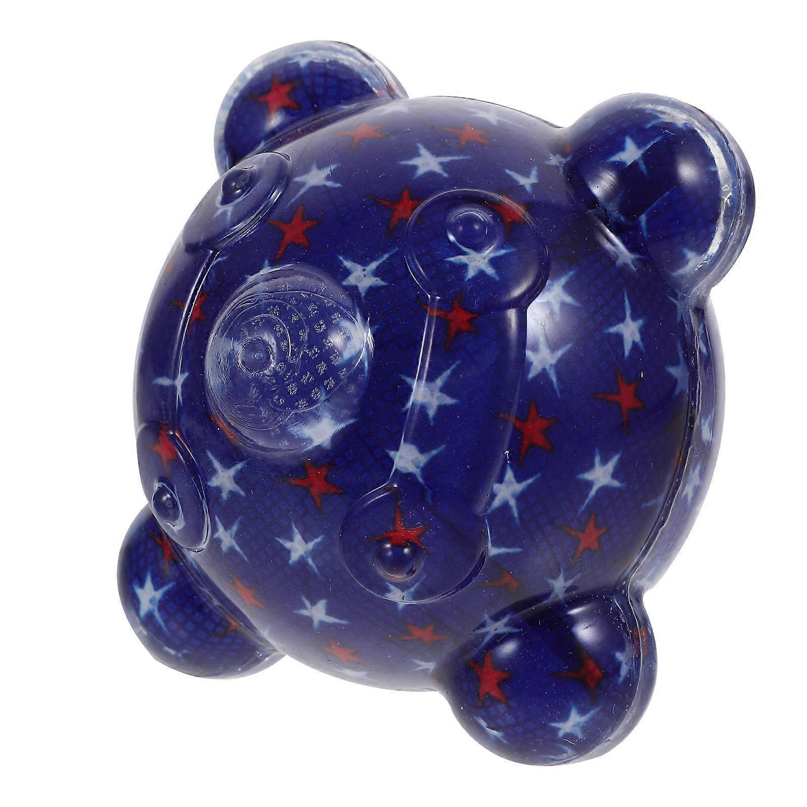 Ząbkowanie Kot Zabawka Piłka Ciemnoniebieska TPR Łagodzi niepokój zwierząt domowych dla kotów 8x7x9cm 1szt