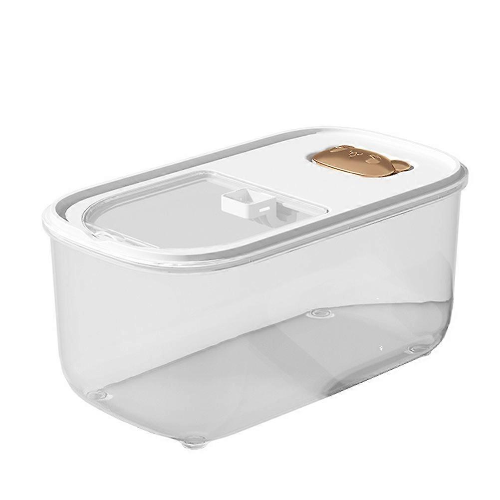 Large Capacity Flour Bucket Sealed Rice Container Moisture-Proof Function Round Shape White 41x23CM 1Set