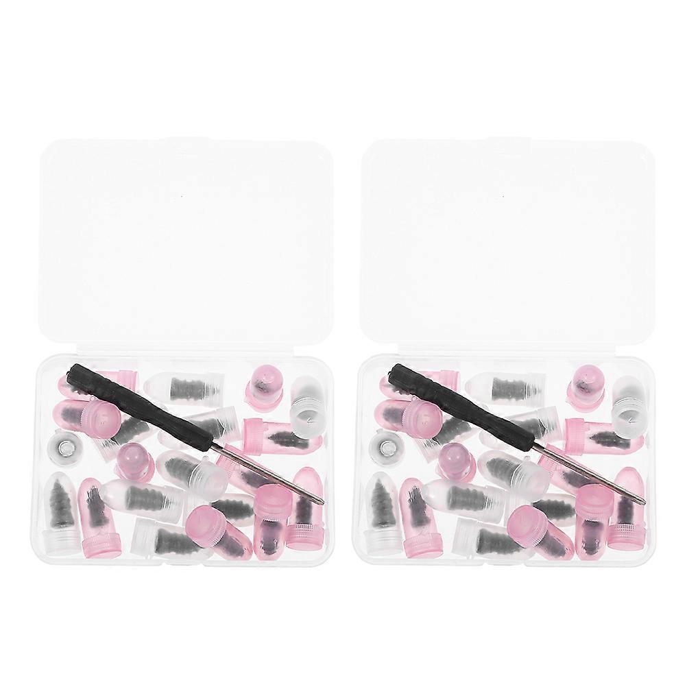 Small Hole Tire Repair Kit Spiral Shaped Nails Assorted Color For Roadside Emergencies 2Sets