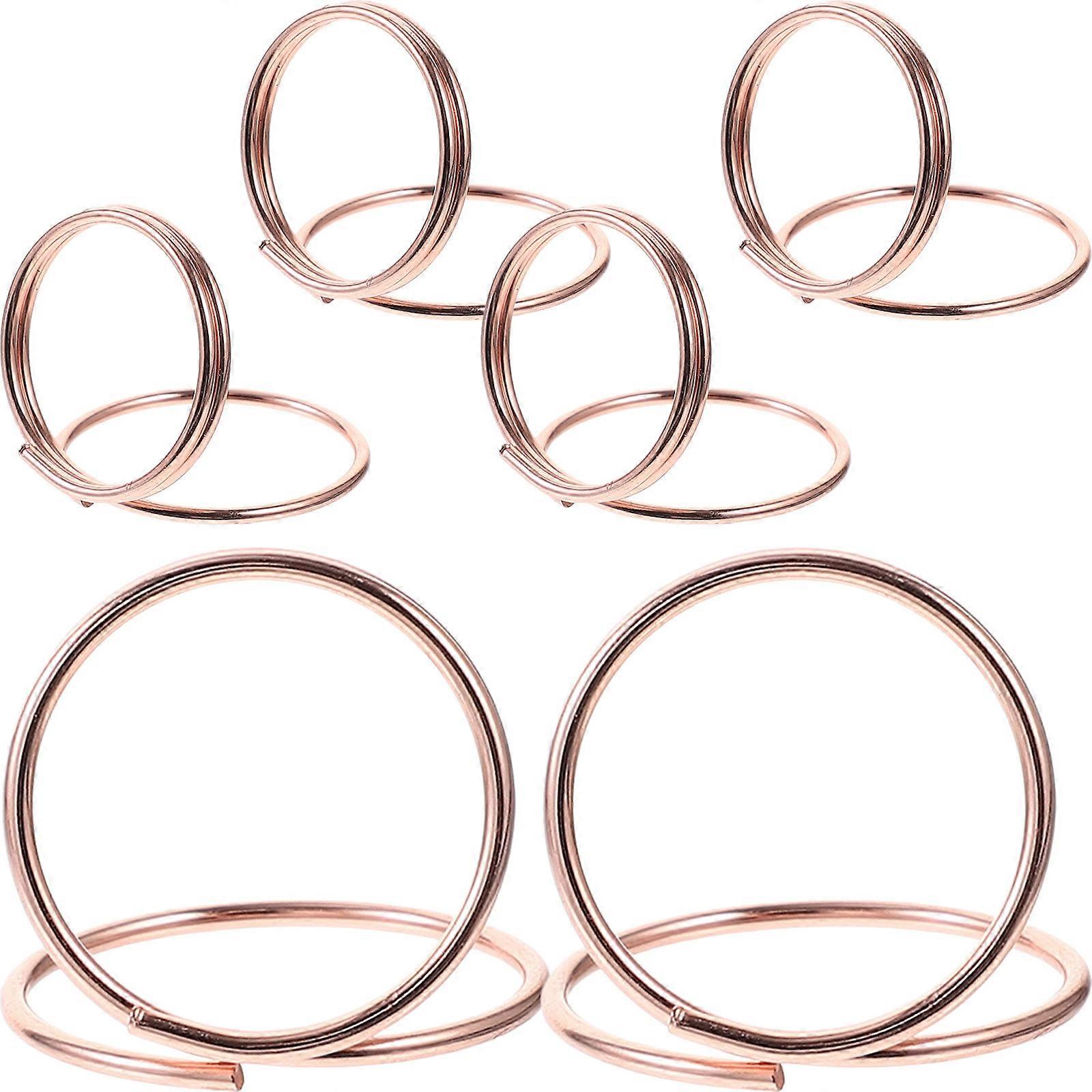 Rose Gold Metal Music Note Memo Clips with Double Round Ring Base – Table Number & Photo Holders for Weddings, Place Cards, Menu Stands, Party Decor
