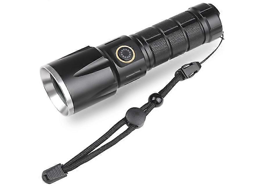 Torches LED, 20000 Lumens with 5 Light Modes, IPX6 Waterproof Tactical Flashlight with Power Bank Function(Black)