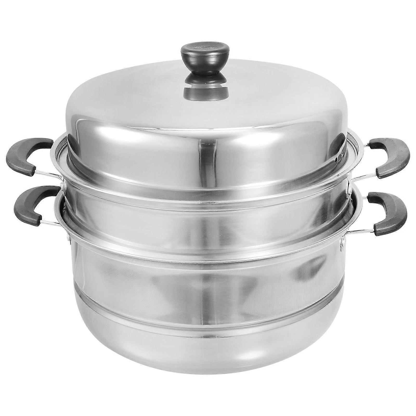 Multi Food Steamer Pot with Lid – Essential Kitchen Cookware for Healthy Steaming of Dumplings, Vegetables, and More